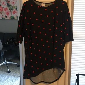 Black polka dot LuLaRoe shirt